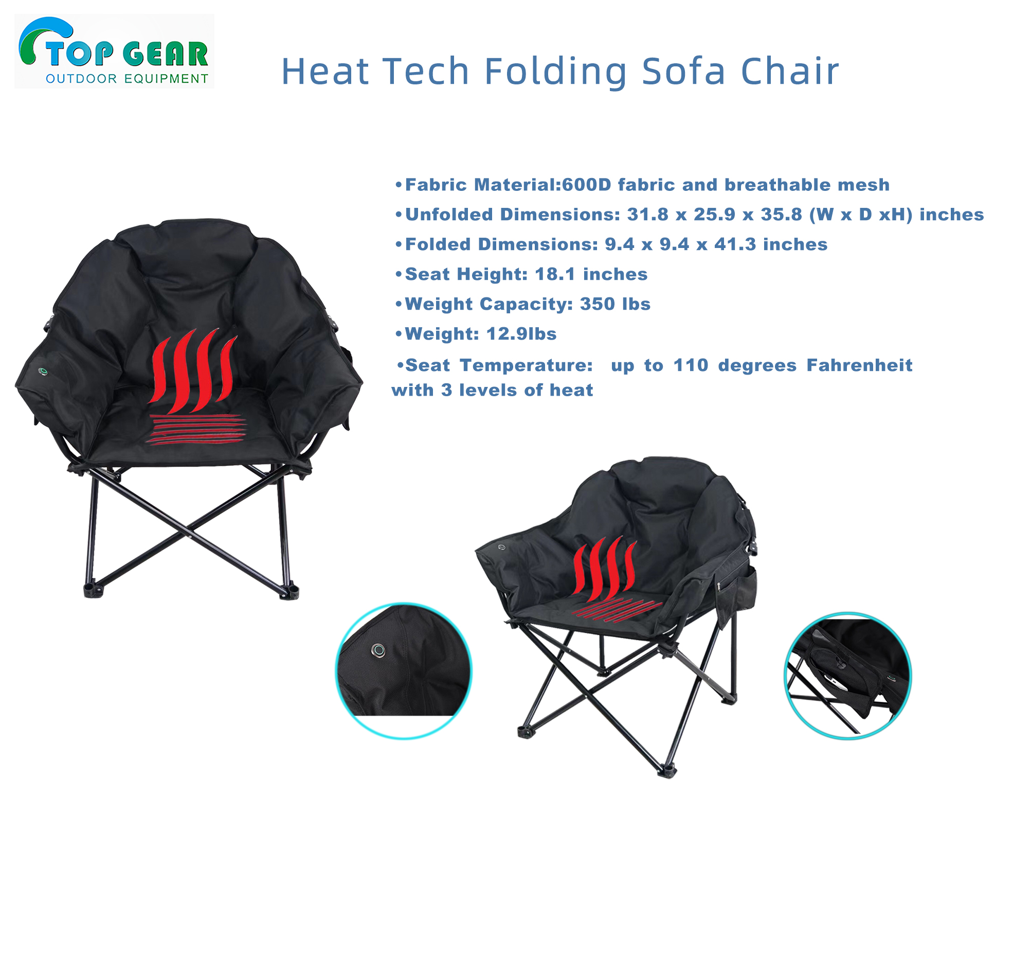 Heat Tech Folding Sofa Chair Heat Tech Folding Sofa Chair